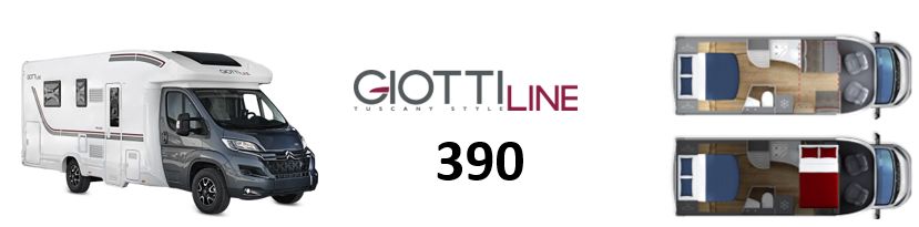 GiottiLine (ex PLA) Siena 390 mit Queensbett, 7,40m lang, Citroen Jumper 140 PS, Wohnmobil mieten in Haßfurt / Schweinfurt